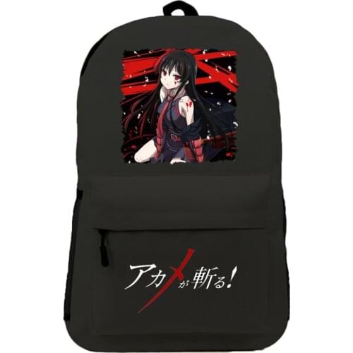 Unisex Anime Cartoon Akame ga KILL! Rucksack Tatsumi Mine Leone Lubbock School Student Backpacks