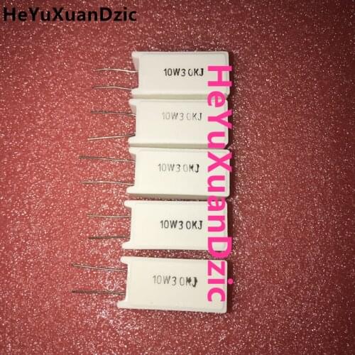 5pcs/lot) 10W 30K ohm +/-5% Vertical cement resistor / 10W30K 5% Cement resistance / 10W 30KJ Ceramic resistor