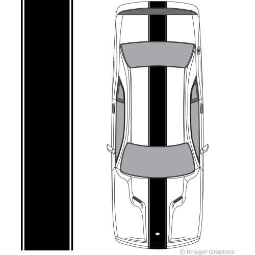 For Dodge Challenger Center Racing Stripe Vinyl Decal Kit Car styling