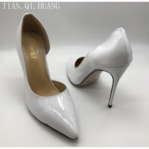 2017 New Style High Quality Patent Leather Women Pumps Fashion Styles High Heels Shoes Casual Spring and Autumn Shoes