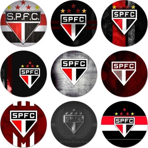 58mm Sao Paulo Fc Spfc Icons Pins Badge Decoration Brooches Metal Badges For Backpack Decoration