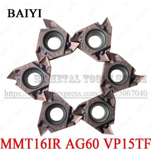 10pcs MMT16IR AG60-S VP15TF Carbide Inserts CNC Tools blade High cost performance with original threaded inserts