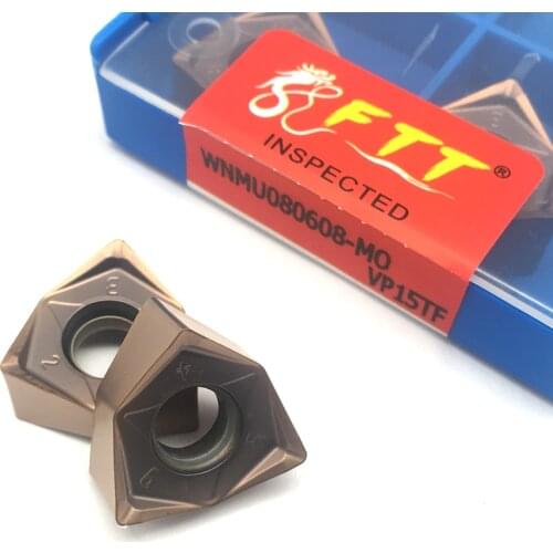 10pcs WNMU080608 MO VP15TF Face Milling Cutter Inserts Good Quality Mill Tungsten Carbide Cutter Lathe Turning Tool for Metal