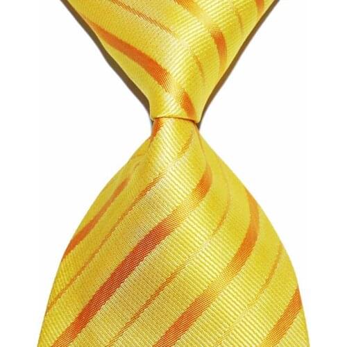 100% Silk Ties Gift For Men Necktie Striped 10cm Width Fashion Jacquard Woven Formal Wear Business Suit Christmas Wedding Party