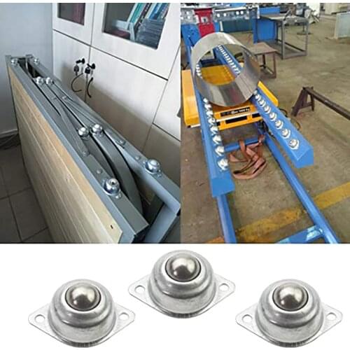 4Pcs 1/2inch Ball Transfers Universal Rotation Ball Conveyor Wheel Caster Roller Flange Mounted Roller Bearings For Conveyor