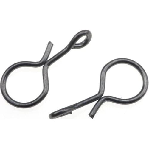 50PCS/bag Fly Fishing Snap Quick Change For Flies Fly Black Hook Stainless Lures Snaps Lures Fishing Fishing Lock Steel Cli W6R5