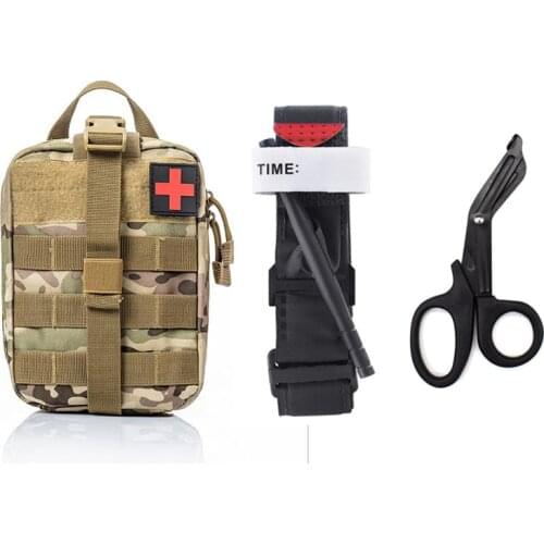 Tactical Molle First Aid Kits Medical Bag Military EDC Waist Bag One-Handed Tourniquet Strap Pouch Emergency Hunting Pack Case