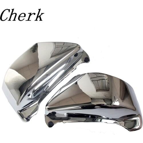 Cherk 1 Pair Plated ABS Chrome Battery Side Fairing Covers Fit For Honda Magna VF750 VF750C 1994-2004 01 02 03 Motorcycle Parts