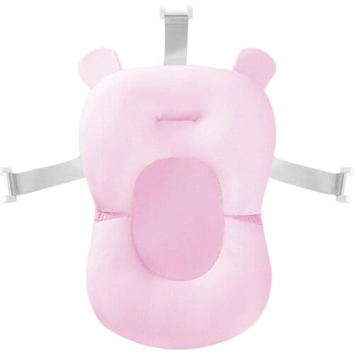 Lycra cotton elastic non-irritating to the skin Portable Baby Bath Shower Air Cushion Bed Non-Slip Bathtub Mat Support Seat