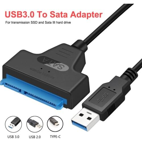 USB SATA 3 Cable Sata To USB 3.0 Adapter UP To 6 Gbps Support 2.5Inch External SSD HDD Hard Drive 22 Pin Sata III A25