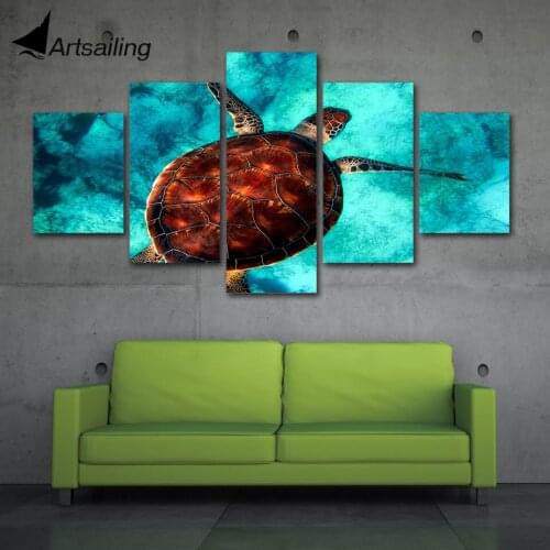 Canvas painting picture Dolphin sea turtle poster living room wall decoration painting prints wall art