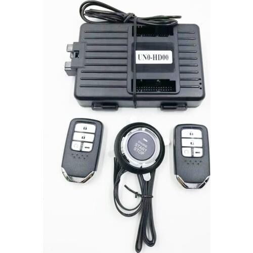 For Honda Spirior Add Push Button Start Stop Car Alarm Phone App Remote Control Car System Central Locking System No Wire Cut