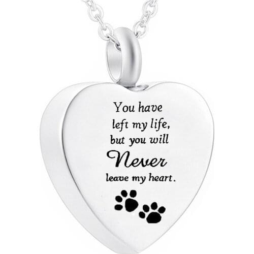 Cremation Jewelry Stainless Steel Metal Urn Necklace Ashes Souvenir Heart-Shaped Pendant With Filling Kit And Gift Velvet Bag