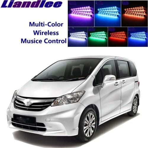 LiandLee Car Glow Interior Floor Decorative Atmosphere Seats Accent Ambient Neon light For HONDA Freed 2008~2019