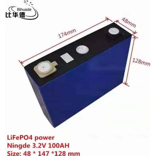 LiFePO4 power 100AH 3.2V 48*174*128mm equipped with outdoor suitable for electric forklift, RV energy storage, on-board powe