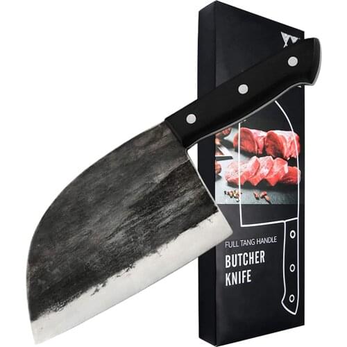 XYJ Full Tang 7 inch Serbian Chef Knife Handmade Forded Butcher Knife Hunting knife