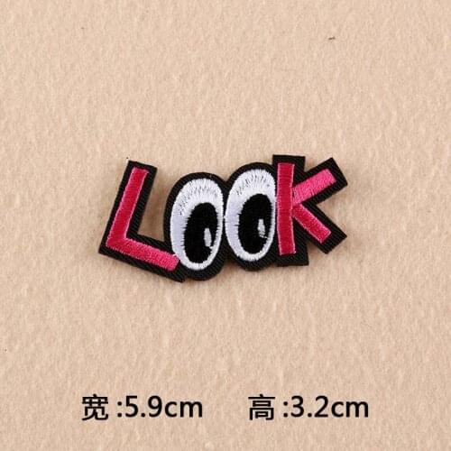 Novelty Punk Look Iron On Patch Clothes Patch For Clothing Girl Boy Embroidered Pathces