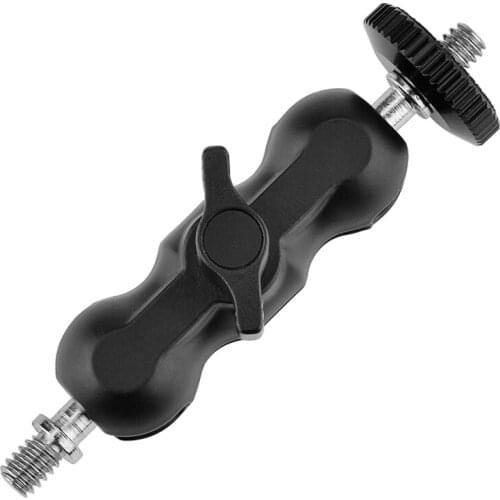 Universal Mini Magic Arm Articulating Double Ballhead Bracket for Camera Monitor Led Video Light Dual 1/4'' Ball Head Mount