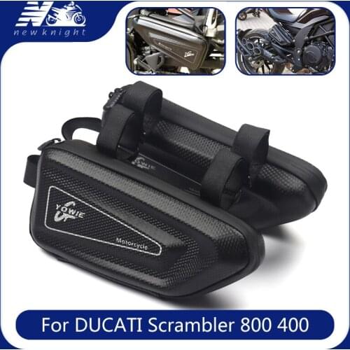For DUCATI Scrambler 800 400 Motorcycle Universal Modified Waterproof Tool Storage Side Package Hard Case Triangle Bag Kit