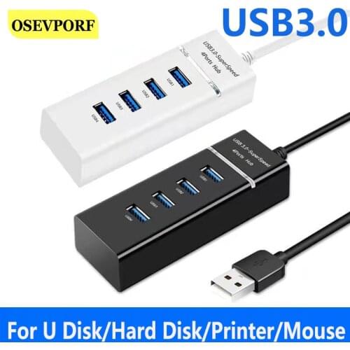 USB 3.0 HUB Adapter 4 Port USB Splitter Hab Use Power Adapters Multiple Expander 3.0 For Lenovo HP Dell Asus Laptop Accessories