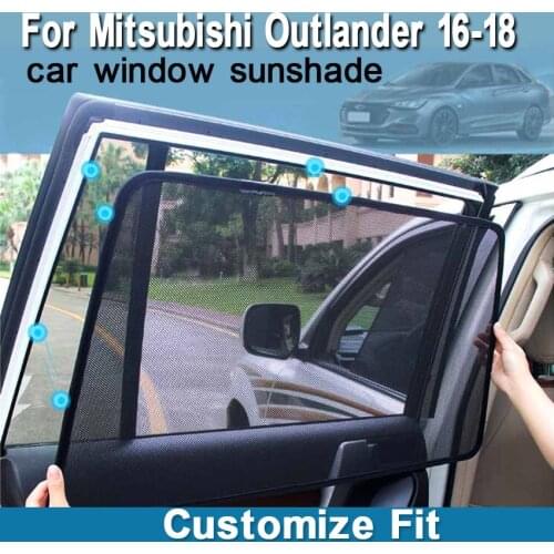 6pcs High-end custom For Mitsubishi Outlander 2016-2018 card type magnetic car curtain sun shade car window shade car styling