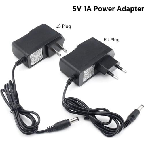 Micro USB Charger 5V 1A Wall Charger AC to DC Charging Power Adapter Supply 100V-240V Output for LED Strip Light 5.5x2.1mm