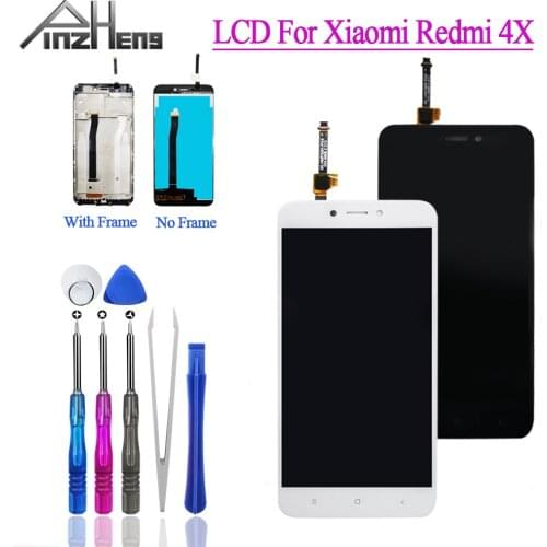 PINZHENG Phone LCD For Xiaomi Redmi 4X LCD Display Screen For Xiaomi Redmi 4x Display Frame Replacement Digitizer Assembly