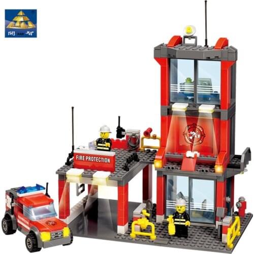 300pcs KAZI Kaizhi Fire Fighting Series Assembled Toy Building Blocks Puzzle 8052 Building Block Toy Gifts