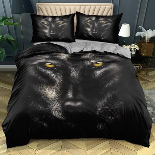 3D Custom-make Bedding sets Animals Comforter case Wolves Design Twin Double Single size Home textile