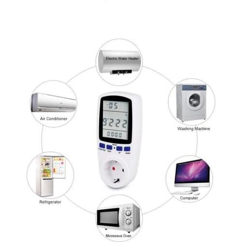 50pcs/lot Popular EU AU Digital Voltage Wattmeter Power Analyzer Electronic Power Meter Automatic Power Switch UK adapter