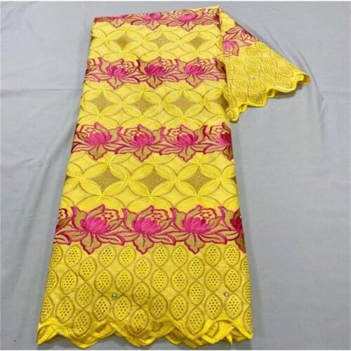 African Lace Fabric 2020 High Quality Lace 100%Cotton Wwiss Voile Lace In Switzerland Newest French Nigerian Cotton Lace 5yards