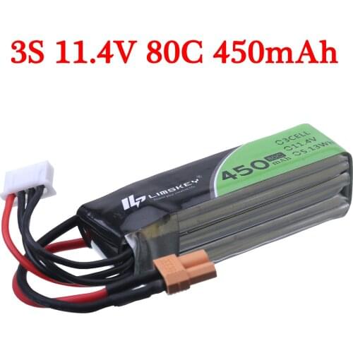 450MAH 3S 80C HV 11.4V LiHV Lipo Battery With XT30 Plug For iFlight CineBee BetaPFV Beta 85X Brushless FPV Drone RC Quadcopter