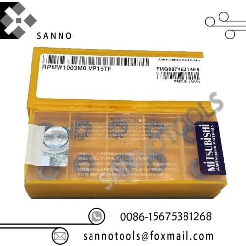 Free shipping! Inexpensive and high quality turning tool turning cutting inserts RPMW1003MO VP15TF cnc carbide turning inserts
