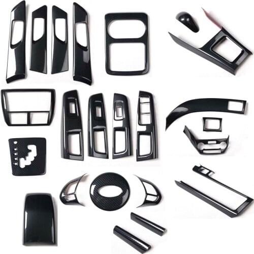 For Subaru Forester 2008-2012 Left Hand Drive Car Interior Door Window Gear Panel Cover Steering Wheel Central Trim Styling 23pc