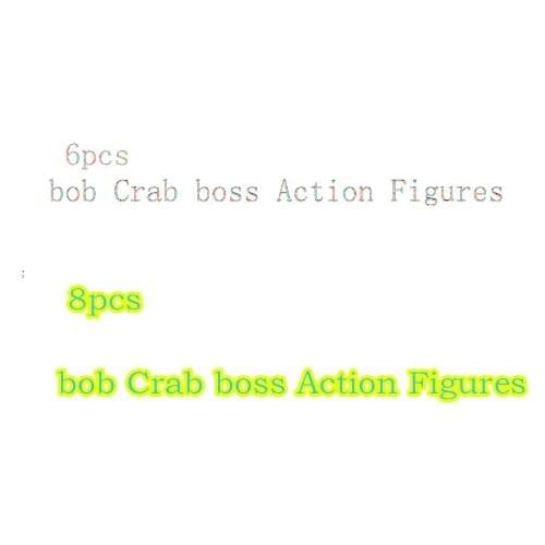 6pcs/8pcs/set 3-6cm Crab boss Action Figures Patrick Star Anime Figurines PVC Sandy Dolls Toys