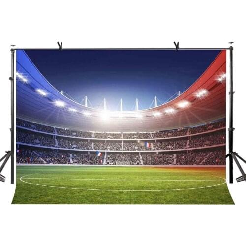 150x210cm Football Field Backdrop Bright Crowded Football Field Passion Photography Background for Camera Photo Props