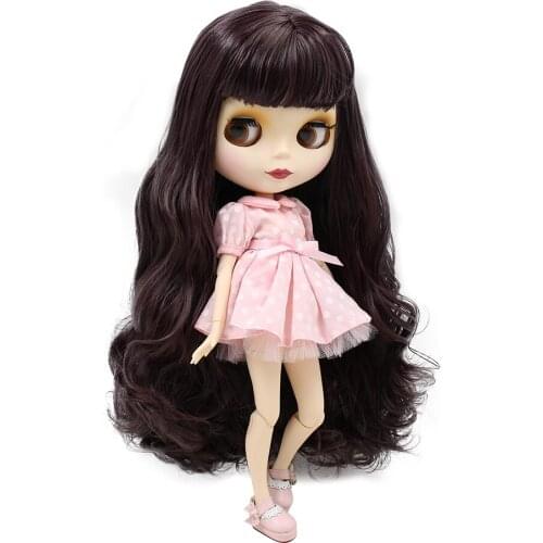 ICY DBS Blyth Doll bjd Joint body matte face deep purple hair 1/6 toy 30cm girl gift
