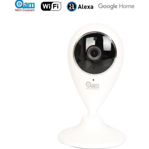 NEO COOLCAM Smart Tuya Wifi IP Camera HD 720P Network P2P Night Vision Surveillance Cameras Work With Alexa Echo Google Home