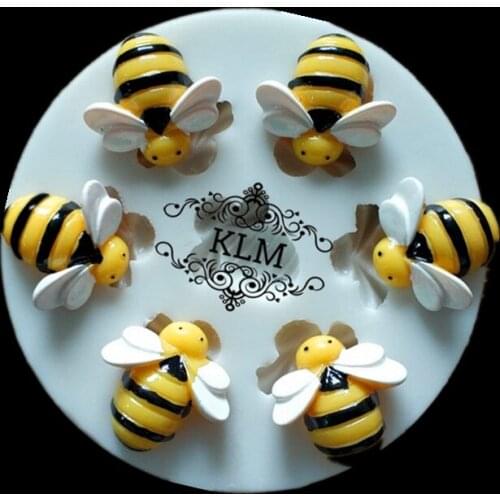 KLM small bee silicone cake decoration mold chocolate cake lace decoration tool candy DIY baking mold