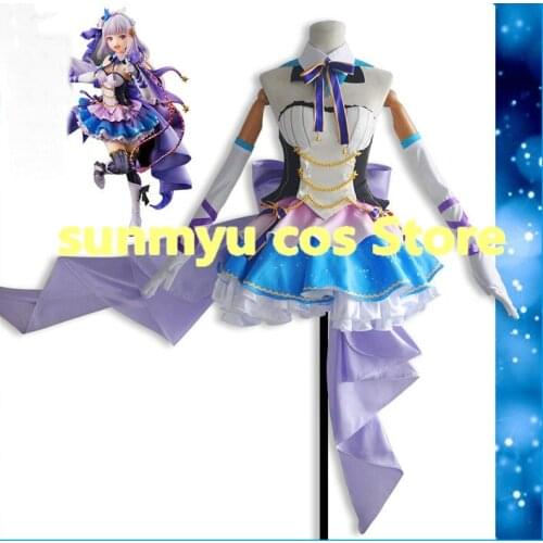 Re Zero kara Hajimeru Isekai Seikatsu Emilia Idol Dress Cosplay Costume,Custom Size Customize Halloween
