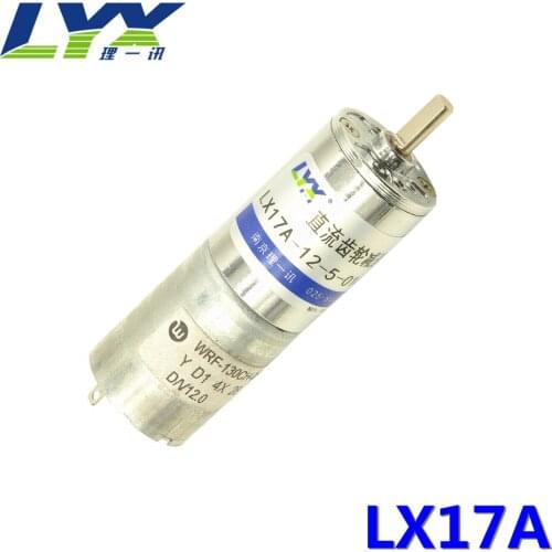 Miniature 17 6 v / 12 v dc motor gear reduction motor LX17A 17 mm diameter metal gear reduction motor
