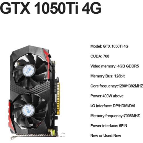 New Original Graphics Card GTX 1660 Super 6G GTX 1050Ti 4G GTX 1650N 4G NVIDIA Geforce Cards With PCIE 16X HDMI DP DVI