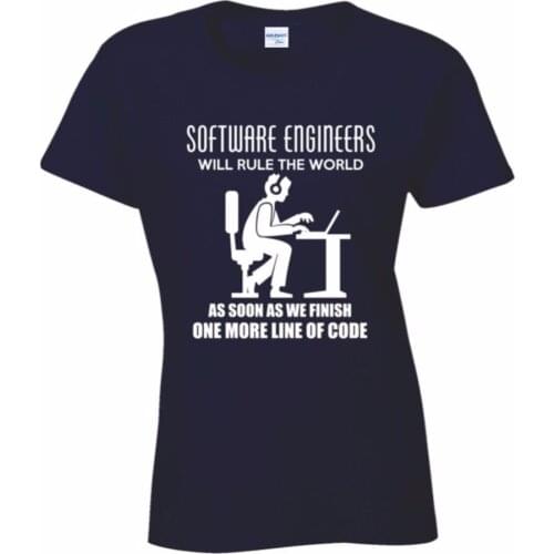 Newest 2019 Fashion Short Sleeve Tee Shirt Software Engineers Will Rule The World T-Shirt For Software Engineer make At Shirt