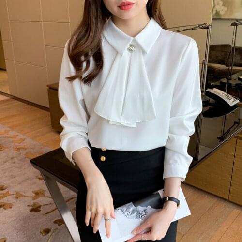 2021 autumn new professional shirt female long-sleeved Korean design sense niche temperament top blouse