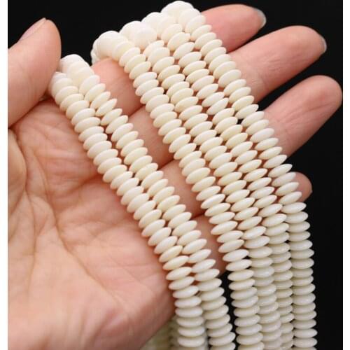 New Style Natural Coral Bead White Abacus Isolation Bead For Jewelry Making DIY Necklace Bracelet Earrings Accessory