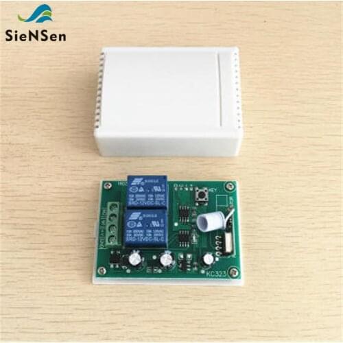 SienSen DC12V 2-way Remote Control Switch Motor Controller Remote Control Garage Door Electric Door Curtain Control Panel KR1202