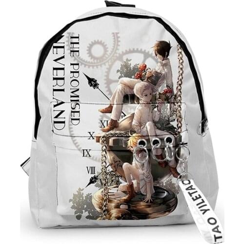 Anime The Promised Neverland 3D Backpack Children School Bags Small Laptop Backpack Women Men Travel Bags
