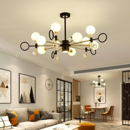 Modern Simple Living Room Chandelier Lamp Nordic Style Dining Room Bedroom Study Led Lighting Creative Home Deco Hanging Lights
