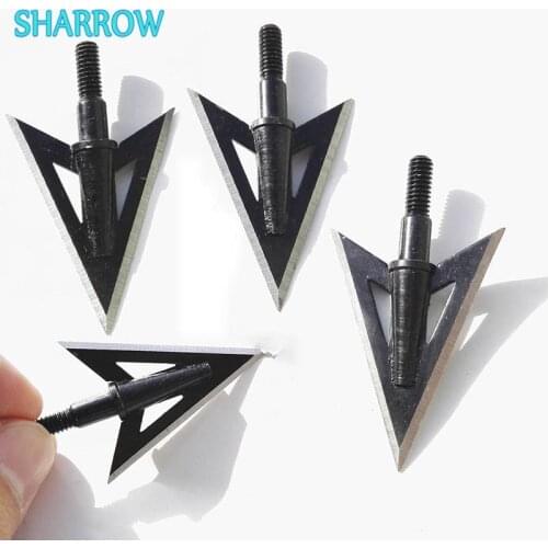 3/6/12pcs Hunting Broadhead Black 2 Blades Sharp Arrow Points Arrow for Archery Arrow Hunting Targeting Shooting Accessories