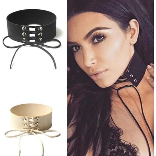 XIYANIKE New Wide Black Velvet Choker Necklace Belt Chokers Necklaces Tied Pink Chocker collares collier ras du cou N672